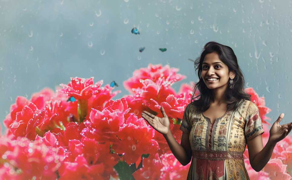 Free YouTube Background Video, Rain-Drenched Flowers & Fluttering Butterflies in 4K | VM1138 vedan-media-vm1138 free youtube background video