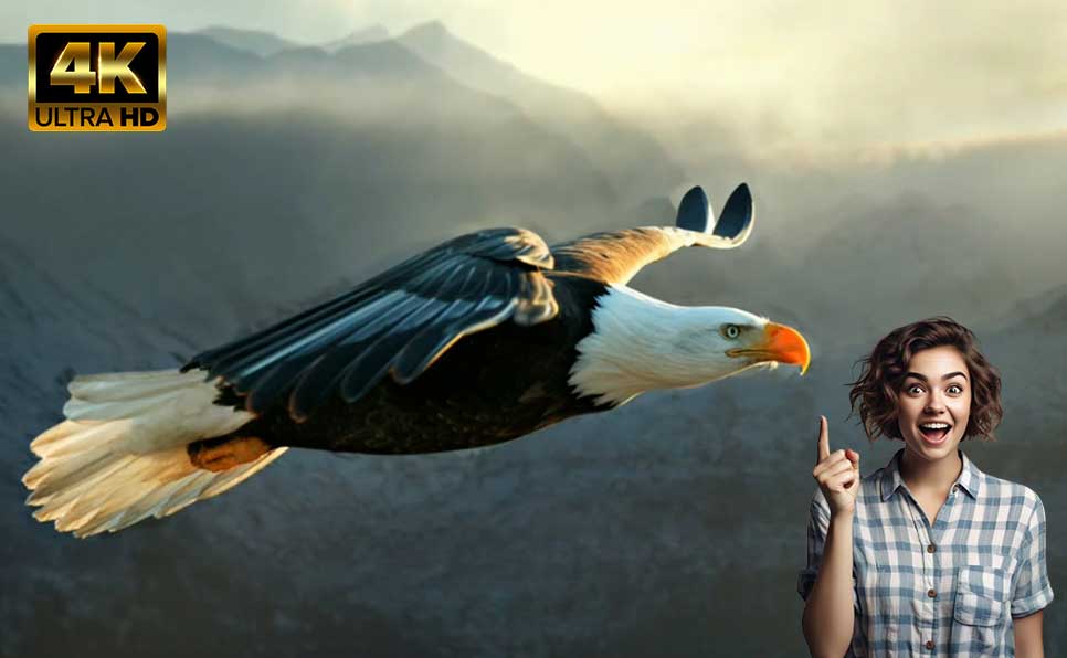 Majestic Eagle Flying High | Copyright Free video | No Copyright 4K Wildlife Footage | VM040 vedan media vm040 copyright free video