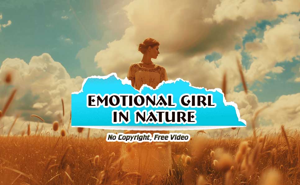 Emotional Girl in Nature, Sad No Copyright Free Video, VM1153 Sad Emotional Girl No Copyright Free Video
