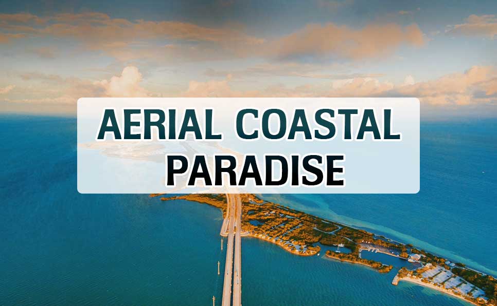Breathtaking Aerial Coastal Paradise | Free Stock Footage Video | Stunning 4K Drone Landscape | VM1160 Aerial ocean view and islands free stock footage video